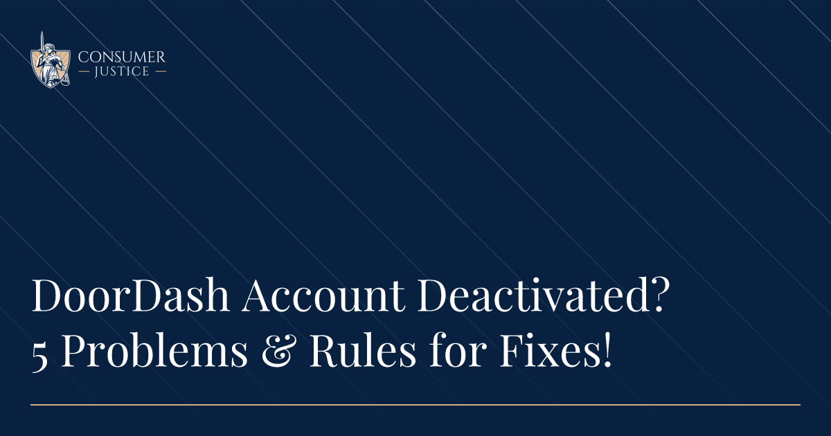 DoorDash Account Deactivated? 5 Problems & Rules for Fixes!